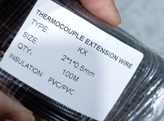Bon prix Type de thermocouple de KPX câble d'extension noir rouge d'isolation de PVC de K 0.5*2 avec la gaine de PVC en ligne