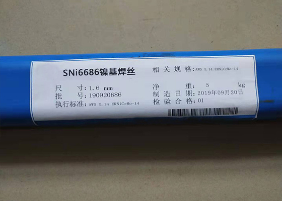 Bon prix Fil de soudage au nickel ERNiCrMo-14 à résistance à la traction de 690 MPa pour l'alliage à base de nickel 686 et point de fusion 1338-1380°C en ligne